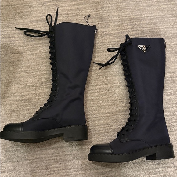 Prada AUTHENTIC knee lace up boots - Picture 2 of 6